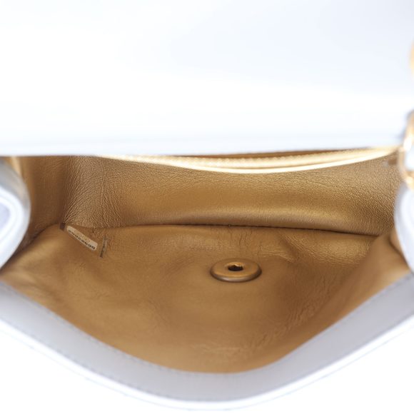 Chanel Gray Quilted Lambskin Pearl Crush Mini Flap Bag - Picture 7 of 8